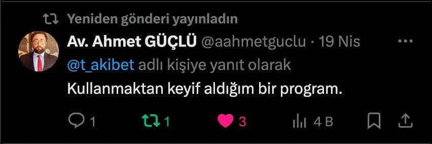 T-akibet hakkında bir Twitter yorumu